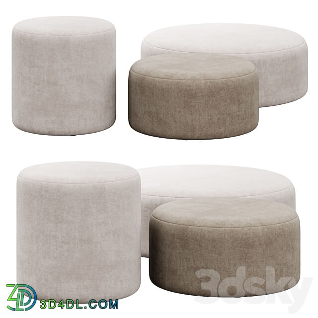 Folk pouf collection by noo.ma 3D Models 3DSKY