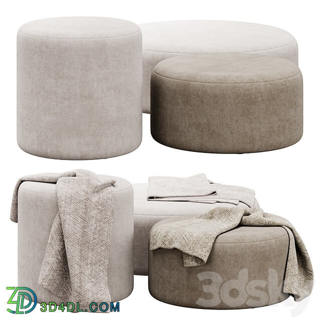 Folk pouf collection by noo.ma 3D Models 3DSKY