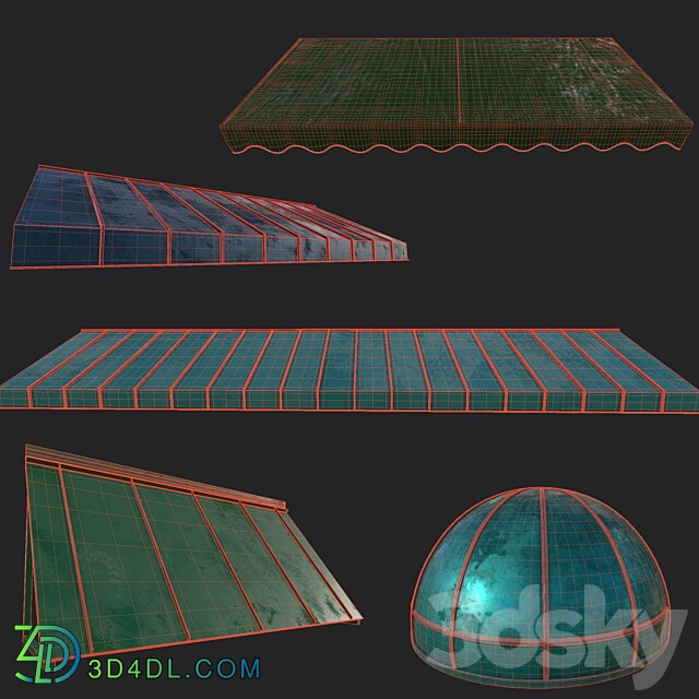 Awning set kitbash vol.10 3D Models 3DSKY