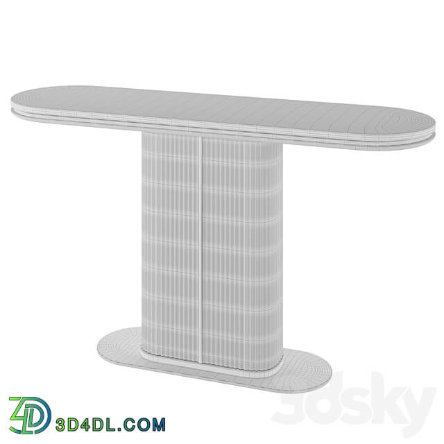 Narrow Console Table with Marble Top MDF Base 3D Models 3DSKY