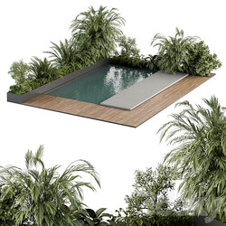 Backyard and Landscape Furniture with Pool 04 Other 3D Models 3DSKY 