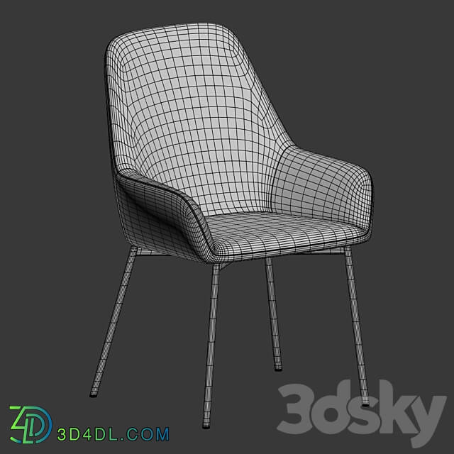 Evy II upholstered chair 3D Models 3DSKY