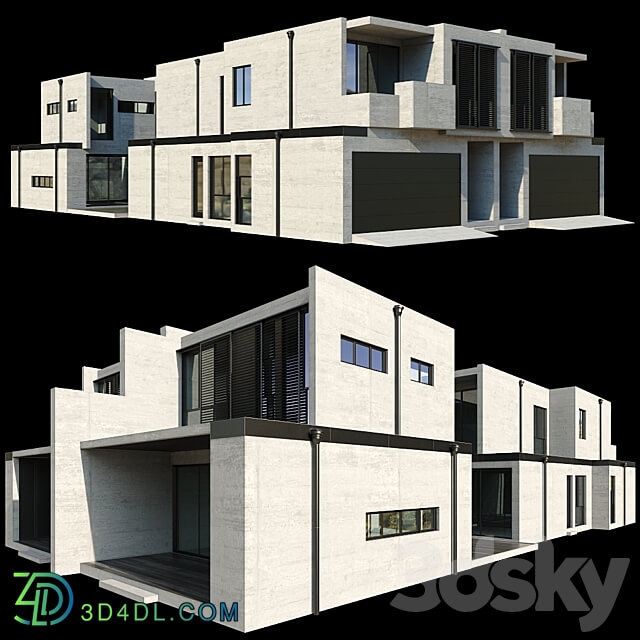 Modern House 03 3D Models 3DSKY