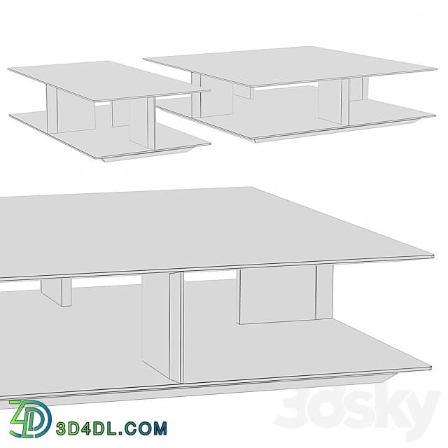 Poliform WESTSIDE coffee tables 3D Models 3DSKY