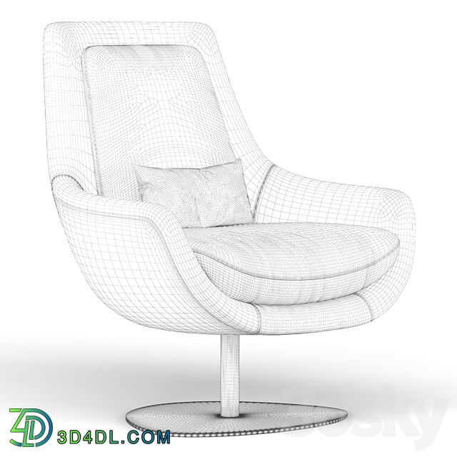 Elba armchair 3D Models 3DSKY