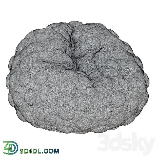 Round bean bag 3D Models 3DSKY