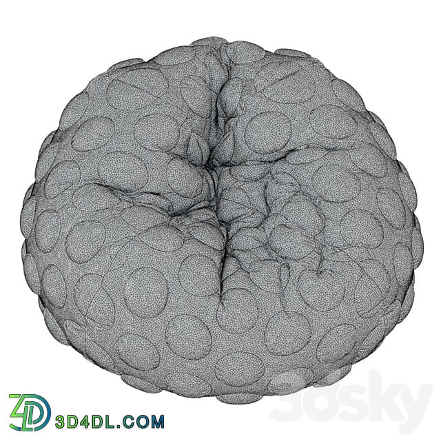 Round bean bag 3D Models 3DSKY