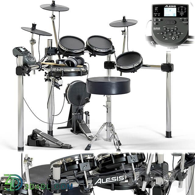 Drum set ALESIS surge mesh kit. 3D Models