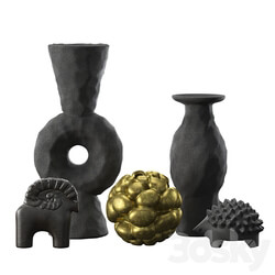 Volcanic Vases and Decorative Objects set 3D Models 3DSKY 