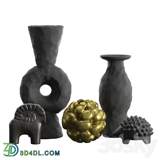 Volcanic Vases and Decorative Objects set 3D Models 3DSKY
