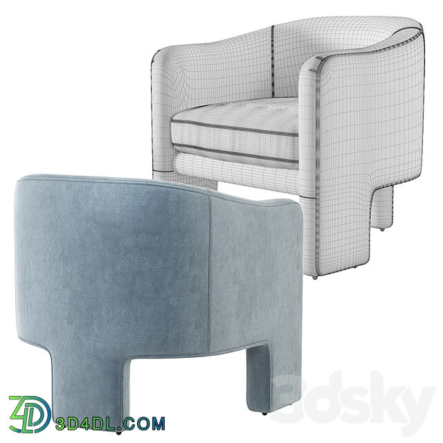 Fairfax sculptural Chair CoCo Republic 3D Models 3DSKY