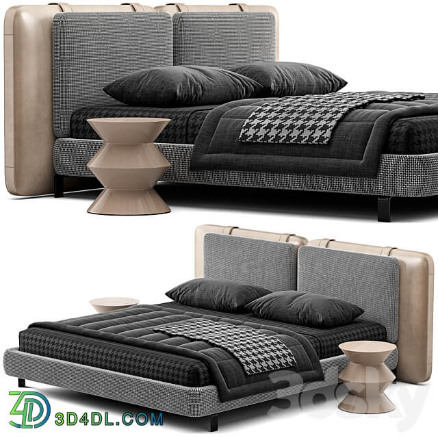 Bed Minotti Tatlin Soft Bed 3D Models 3DSKY