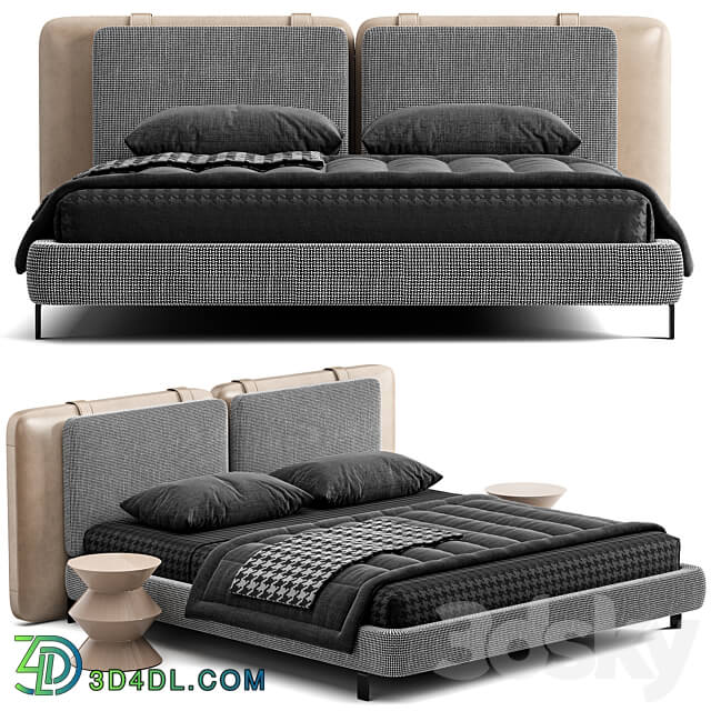 Bed Minotti Tatlin Soft Bed 3D Models 3DSKY