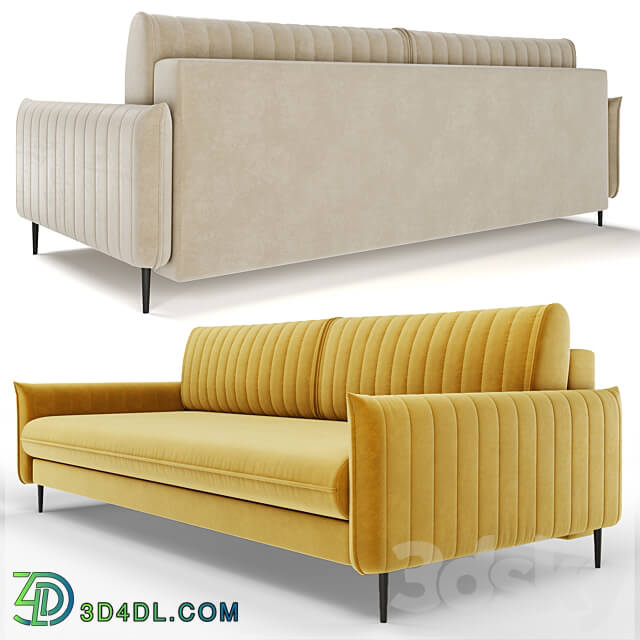Straight sofa Swout Velvet Beige Mustard Gray Barhat Blue Emerland from Divanru 3D Models 3DSKY