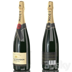 Moët Chandon Champagne Impérial Brut All Sizes 3D Models 3DSKY 