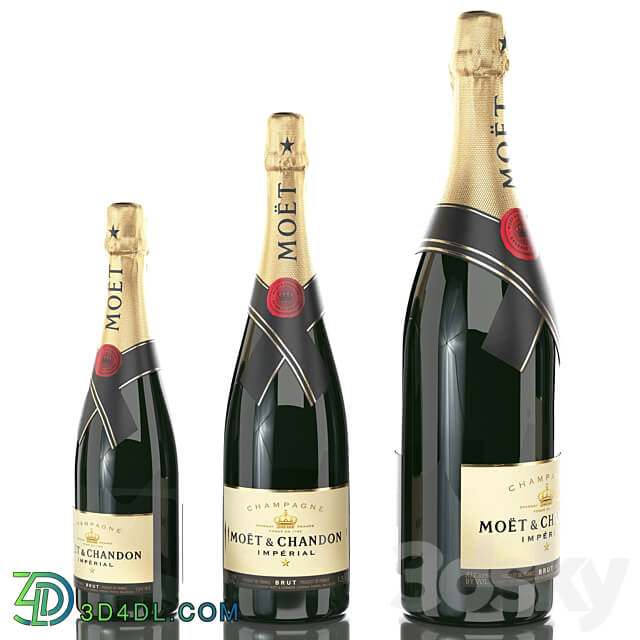 Moët Chandon Champagne Impérial Brut All Sizes 3D Models 3DSKY