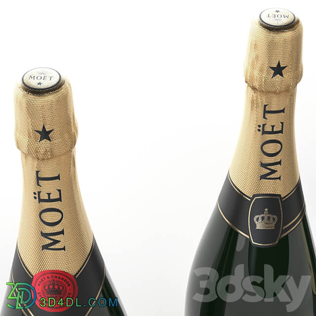 Moët Chandon Champagne Impérial Brut All Sizes 3D Models 3DSKY