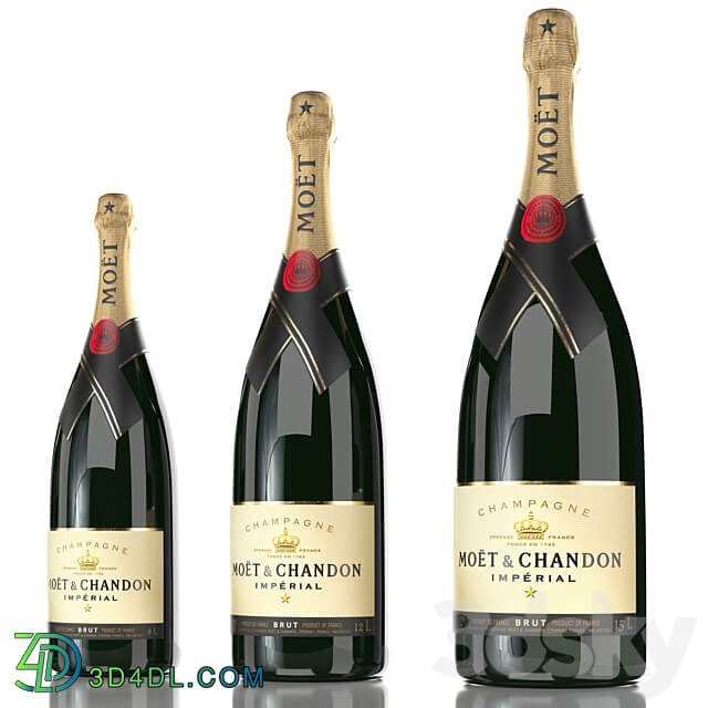 Moët Chandon Champagne Impérial Brut All Sizes 3D Models 3DSKY