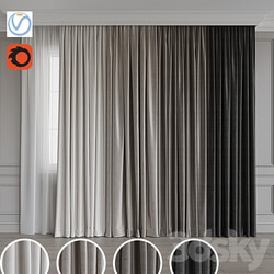 Set of curtains 105 3D Models 3DSKY 