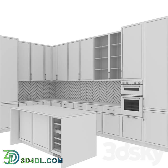 kitchen modern43 Kitchen 3D Models 3DSKY