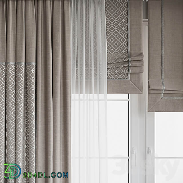 Set of curtains 106 3D Models