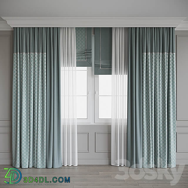 Set of curtains 106 3D Models