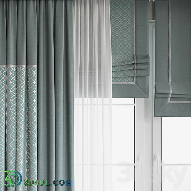 Set of curtains 106 3D Models