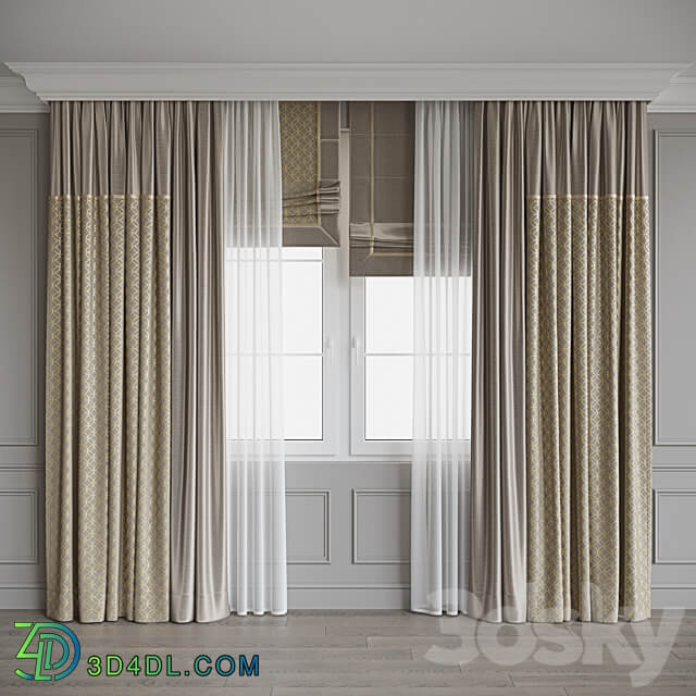 Set of curtains 106 3D Models