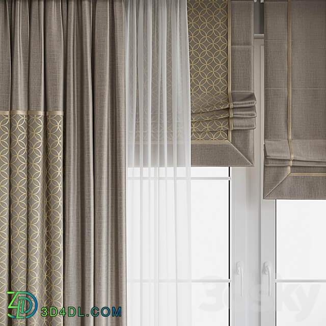 Set of curtains 106 3D Models