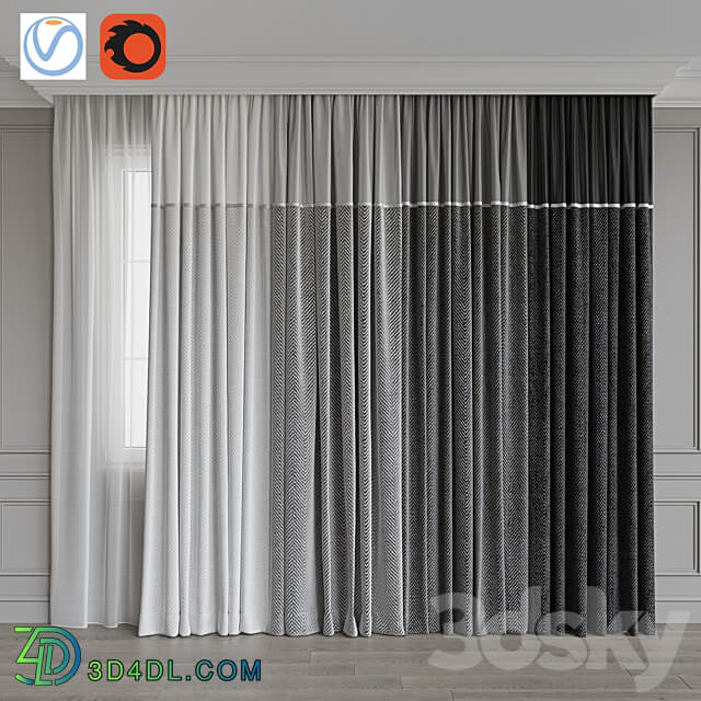 Set of curtains 107 3D Models 3DSKY