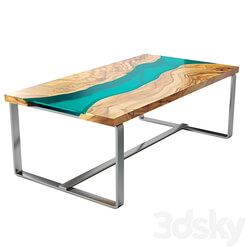 River Olive Wood table 3D Models 3DSKY 