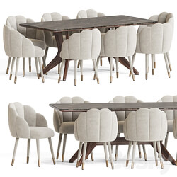 Dining Set 47 Table Chair 3D Models 3DSKY 