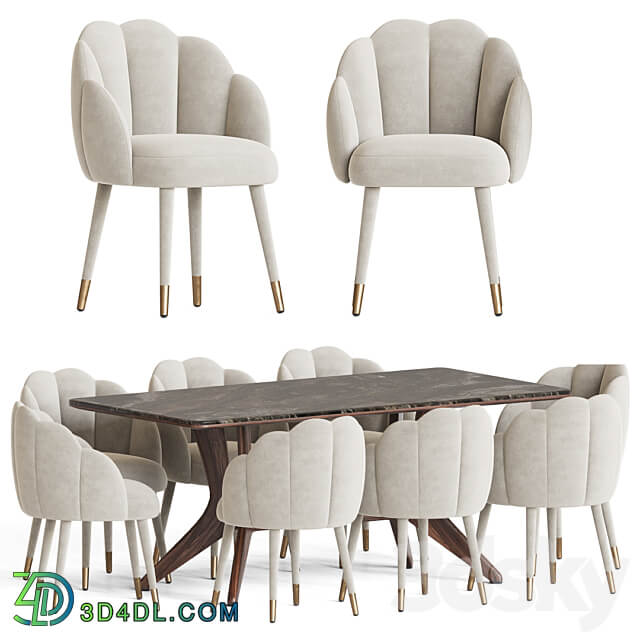 Dining Set 47 Table Chair 3D Models 3DSKY