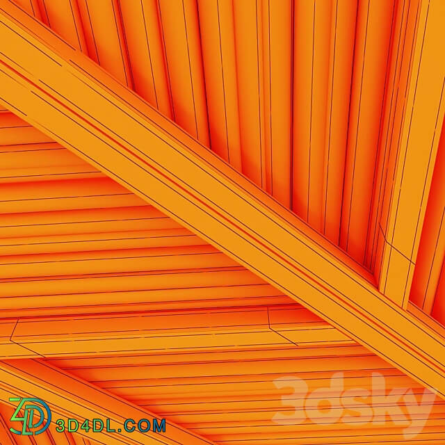 Ceiling diagonal branch straight n2 3D Models 3DSKY