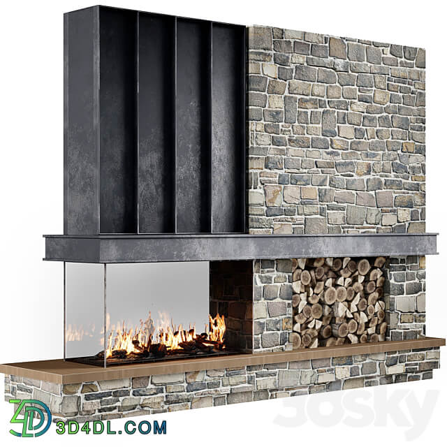 Fireplace modern 79 3D Models 3DSKY