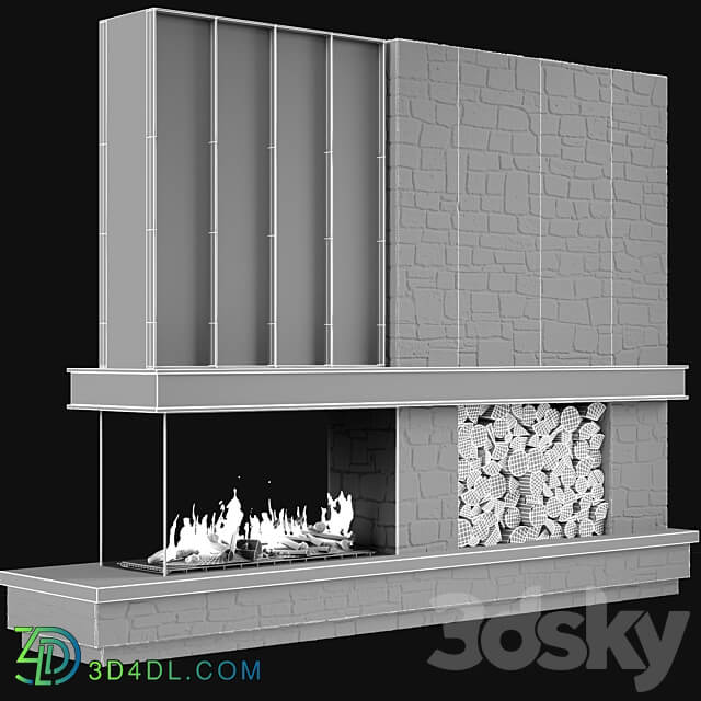 Fireplace modern 79 3D Models 3DSKY