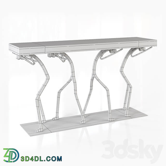 Atlas Small Natural Console Table 3D Models 3DSKY