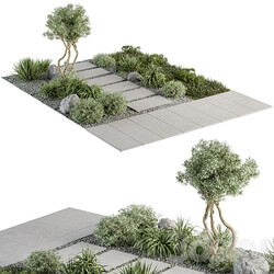 Urban Furniture Architecture Environment with Plants Set 29 Urban environment 3D Models 3DSKY 
