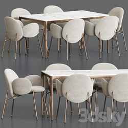 Ola Chair Canto Table Dining Set Table Chair 3D Models 3DSKY 