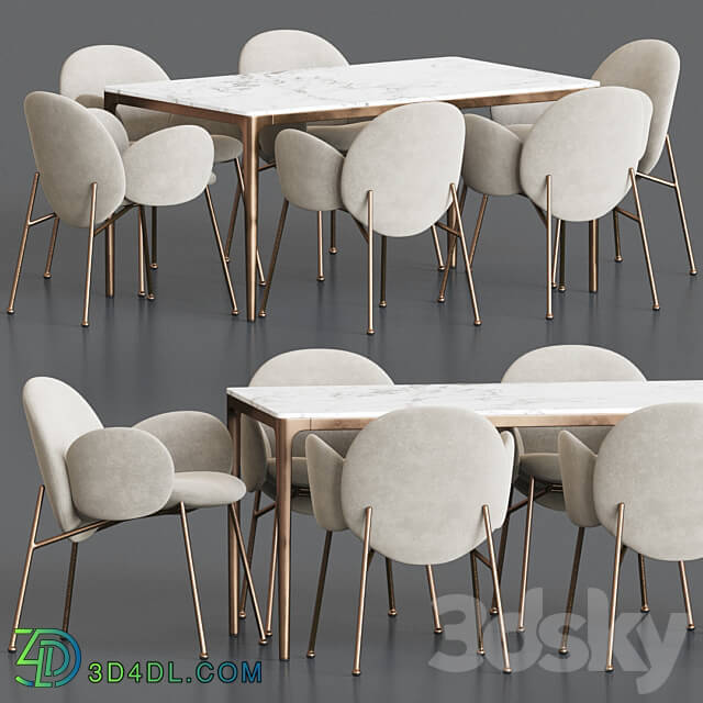 Ola Chair Canto Table Dining Set Table Chair 3D Models 3DSKY