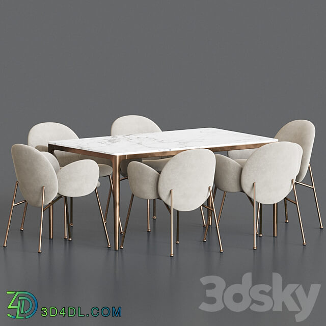 Ola Chair Canto Table Dining Set Table Chair 3D Models 3DSKY