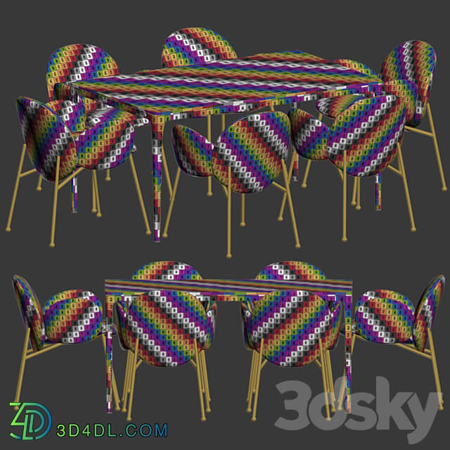 Ola Chair Canto Table Dining Set Table Chair 3D Models 3DSKY