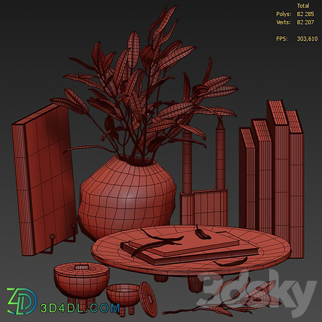 Decorative Set 50 3D Models 3DSKY