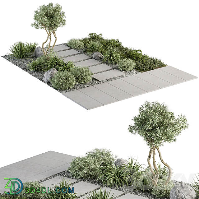 Urban Furniture Architecture Environment with Plants Set 29.5 Urban environment 3D Models 3DSKY