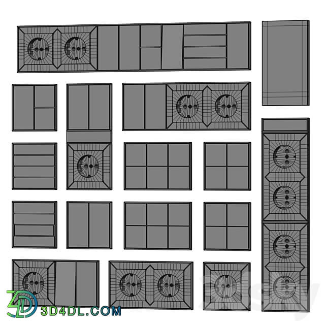 Ekinex sockets and switches Miscellaneous 3D Models 3DSKY
