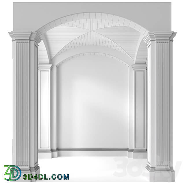 Arched Vaulted Gallery 3D Models 3DSKY