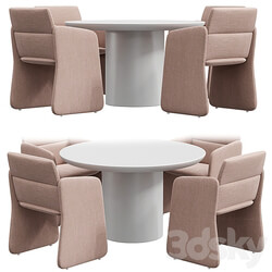 Crassevig AURA PM Table Chair Design by Mario Ferrarini Collection AURA Table Chair 3D Models 3DSKY 