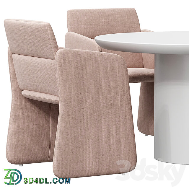 Crassevig AURA PM Table Chair Design by Mario Ferrarini Collection AURA Table Chair 3D Models 3DSKY