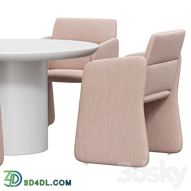 Crassevig AURA PM Table Chair Design by Mario Ferrarini Collection AURA Table Chair 3D Models 3DSKY