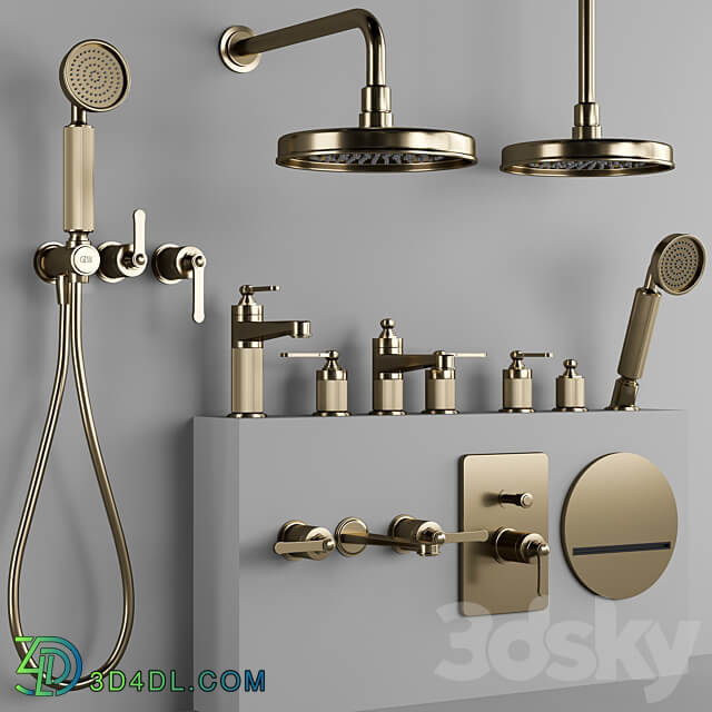 GESSI VENTI 20 Bathroom faucet set 1 3D Models 3DSKY